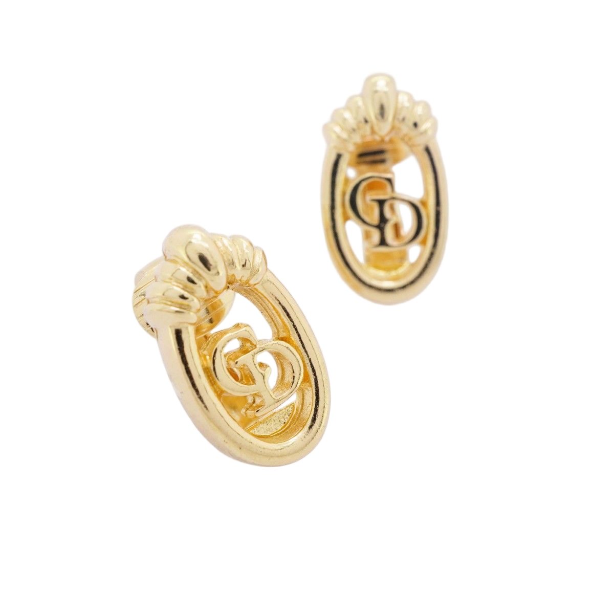 Dior Earrings CD Logo Gold Plated — view 2