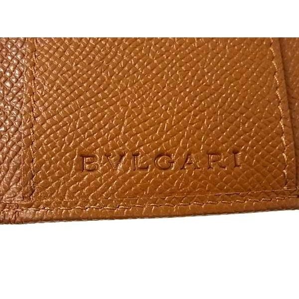 Bvlgari Leather Key Case Brown Key Holder — view 4