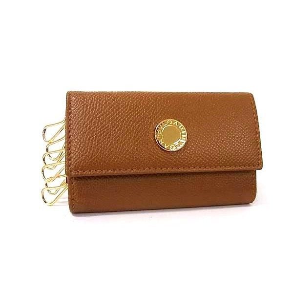 Bvlgari Leather Key Case Brown Key Holder
