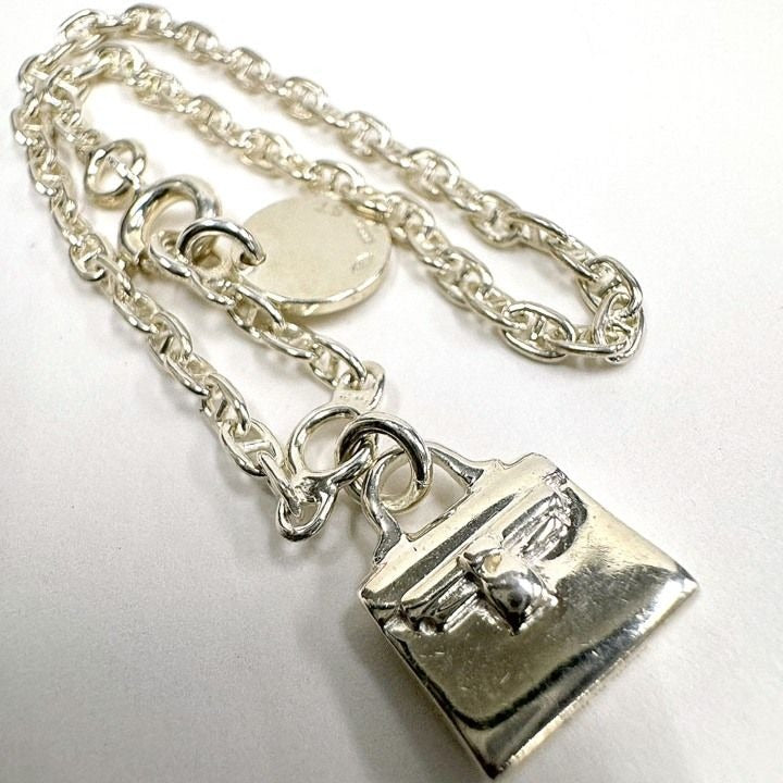 Hermes Amulet Kelly Bracelet Silver