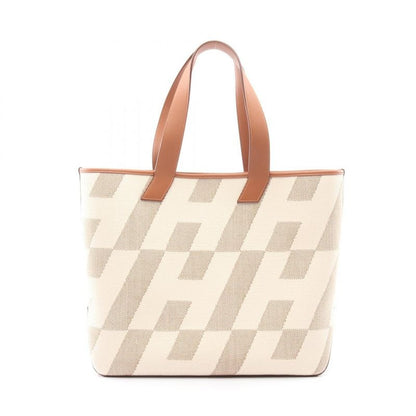 Hermes Tote Bag H-ambier GM Natural Gold Canvas Leather