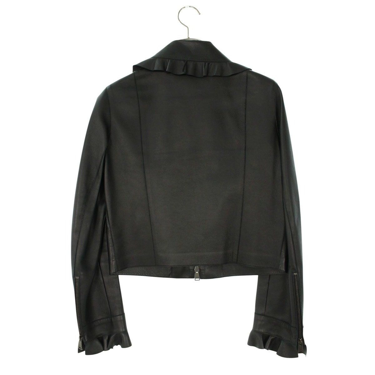 Fendi Flower Patch Leather Jacket 40 — view 2