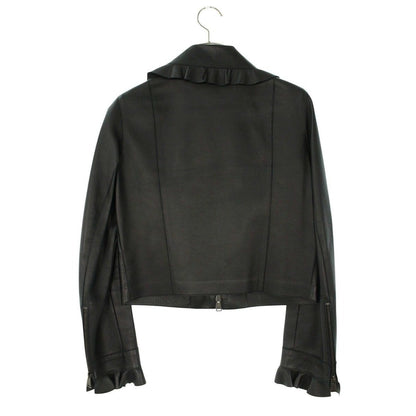 Fendi Flower Patch Leather Jacket 40 — view 2