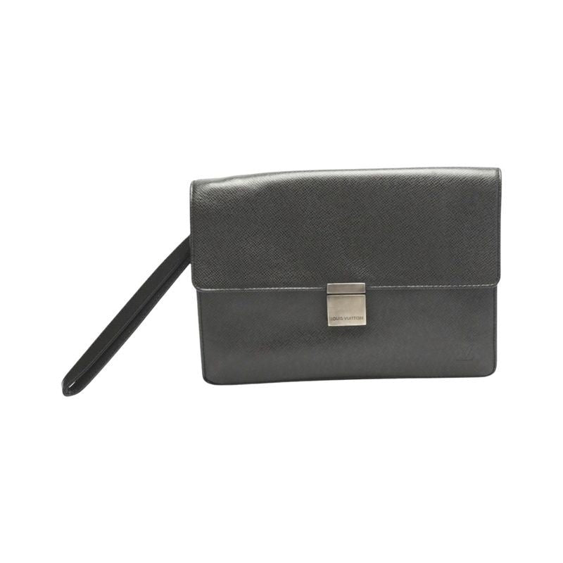 Louis Vuitton Taiga Clutch Bag Serenga Black