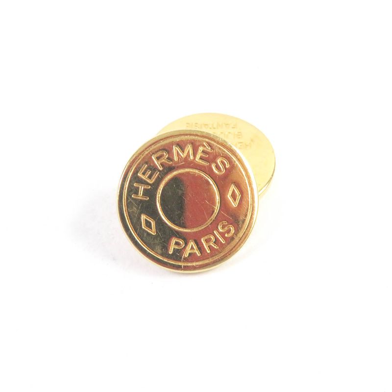 Hermes Serie Motif Accessories Cufflinks Button Gold Men's