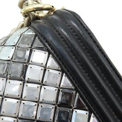 Chanel Shoulder Bag Mosaic Boy Chanel Leather Bordeaux Vintage Hardware Tile