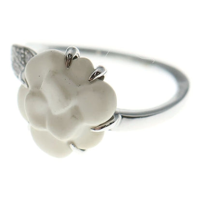 Chanel Camellia Chalcedony Diamond Ring White Gold 50