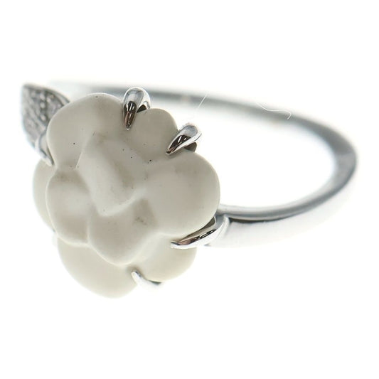 Chanel Camellia Chalcedony Diamond Ring White Gold 50