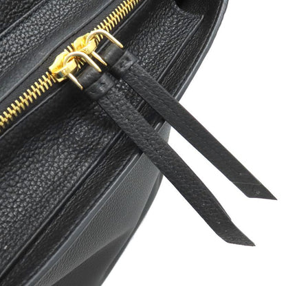 Prada Shoulder Bag Metal Logo Leather Nero Gold Hardware Black Vitello Phenix