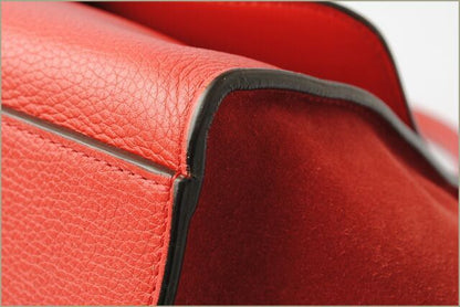 Celine Handbag Shoulder Bag Celine Trapeze 169543 RED 2-way With Strap