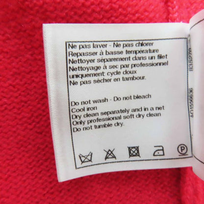 CHANEL P60724 100% Cashmere Coco Logo Line Short Sleeves Cache-coeur Knit