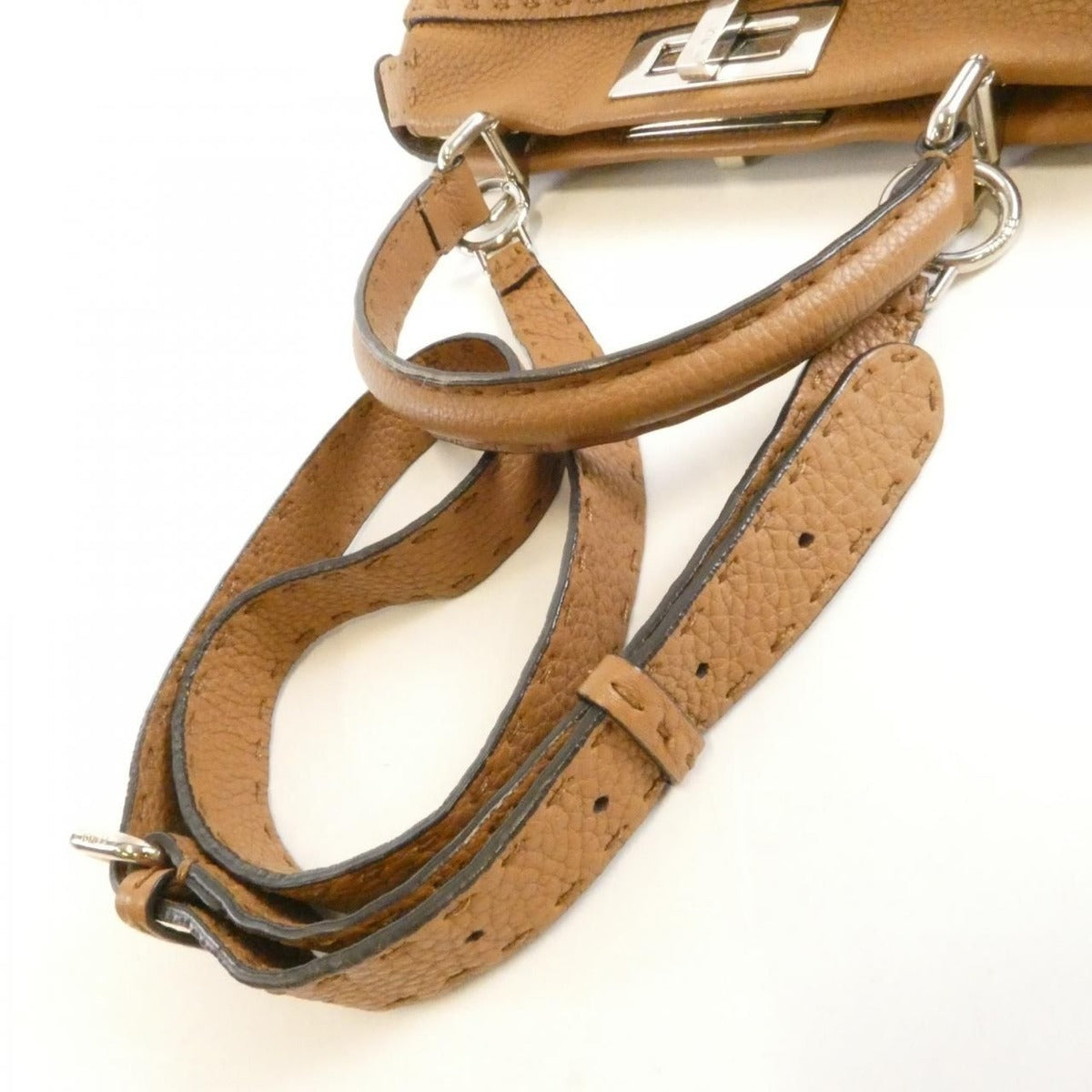 Fendi Selleria Peekaboo Q0J Bag Toffee — view 7