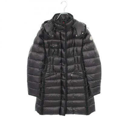 Moncler Down Jacket Hermine Black Nylon Coat
