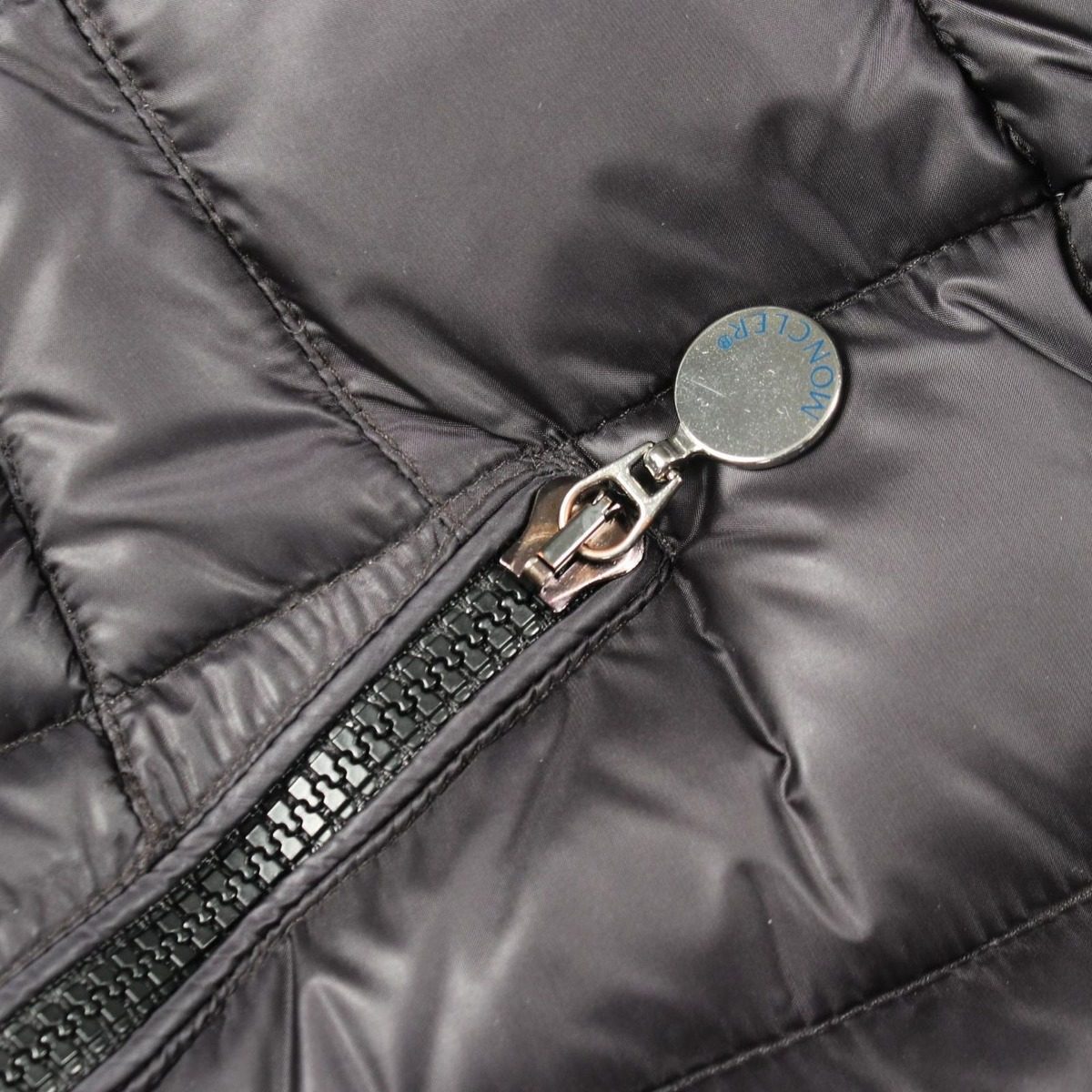Moncler Down Jacket Hermine Black Nylon Coat — view 9