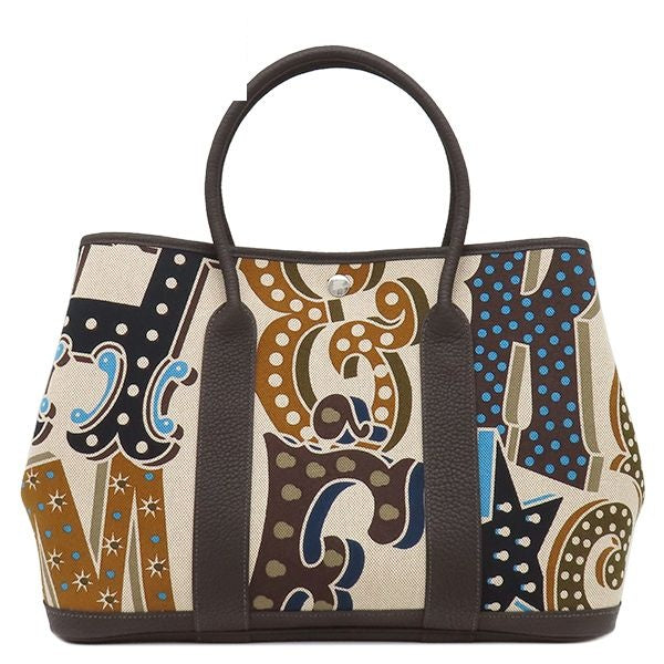 Hermes Tote Garden Party PM Electric Toile H Negonda Kya Glitter le Ecru