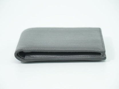 Authentic Saint Laurent Leather Fold Wallet Compact Wallet Gray 396303 Wallet