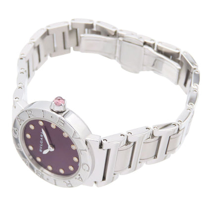 Bvlgari Purple SS Diamond Watch Quartz Battery Replacement — view 2