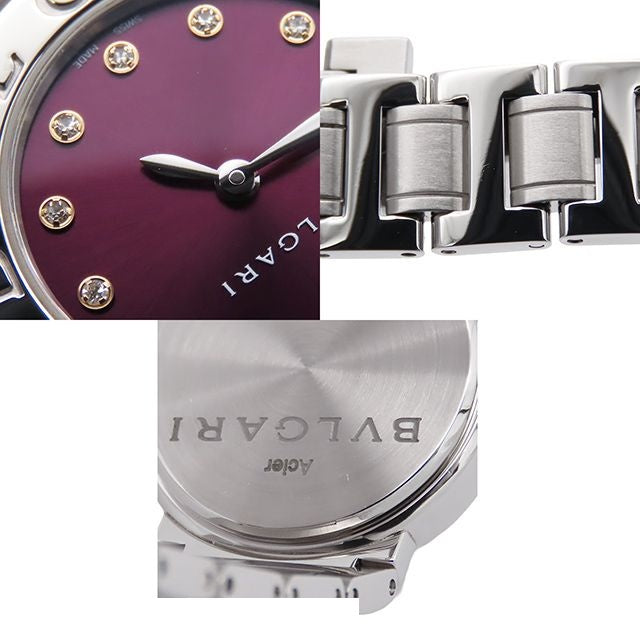 Bvlgari Purple SS Diamond Watch Quartz Battery Replacement — view 8