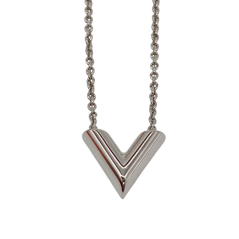 1605 Louis Vuitton Escential V Silver Necklace M63197 Louis Vuitton