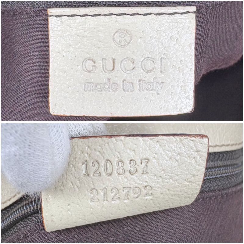 Gucci Mini Tote Bag Beige White GG Canvas GG Pattern Shoulder