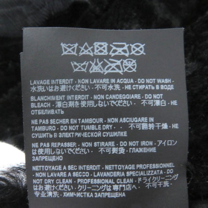 Saint Laurent Paris 529578 Chinstrap Lined Mouton Corduroy Duffle Coat Black 44