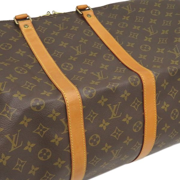 Louis Vuitton Boston Bag Keepall Bandouliere 55 Monogram Canvas Monogram Gold