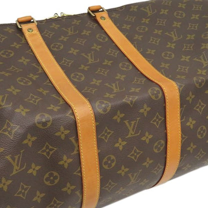 Louis Vuitton Boston Bag Keepall Bandouliere 55 Monogram Canvas Monogram Gold