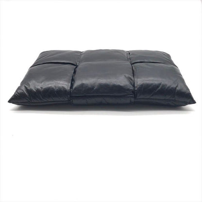 Bottega Veneta Intrecciato Maxi Clutch Second Black Leather