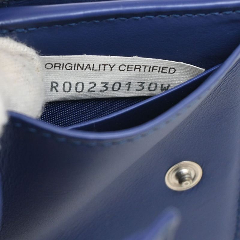 Bottega Veneta Trifold Wallet Intrecciato Blue Leather 35ka812