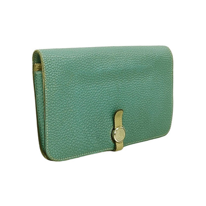 Hermes Wallet Dogon GM Togo Blue Jean Etoupe Silver — view 2