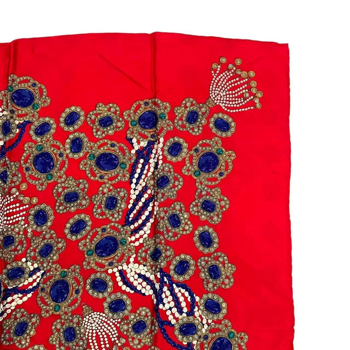Chanel Scarf Silk Pattern Red — view 3