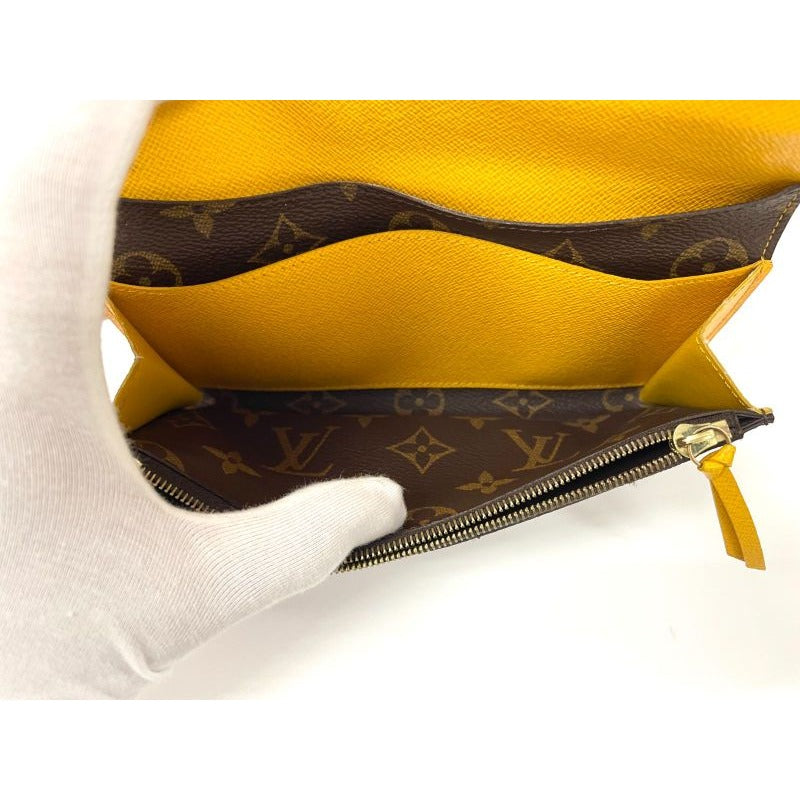 Louis Vuitton Monogram Portefeuille Emilie Zipper Long Wallet Brown — view 13