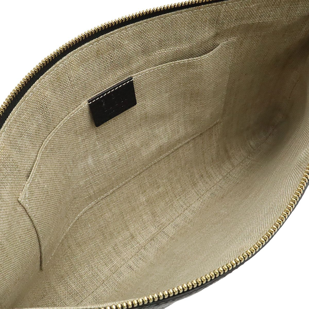 Gucci Bamboo Tassel Clutch Bag Second Bag Leather Black Gold Hardware Outlet