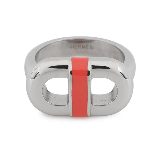 Hermes Ring Maillon Orange Field Silver