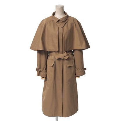 Gucci Vintage Trench Coat 42 Belted Long Leather