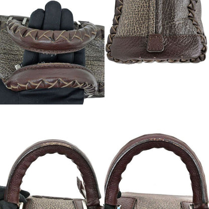 Loewe Amazona 28 Handbag Metallic Bronze Brown Silver-hardware Anagram