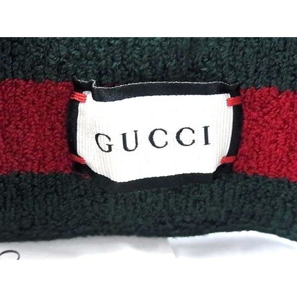 Gucci Sherry Line Cotton Sun Visor Hat Cm Red Greene — view 3