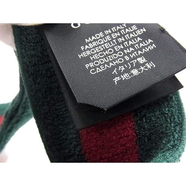Gucci Sherry Line Cotton Sun Visor Hat Cm Red Greene — view 6