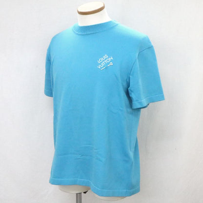 Louis Vuitton Embroidered Signature Short Sleeve Blue Series S Size