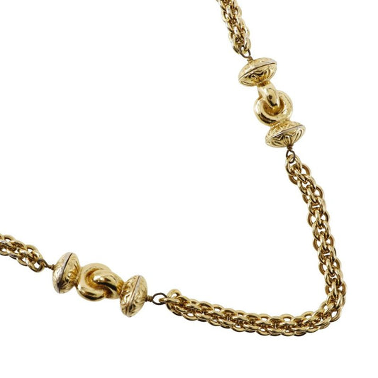 Chanel Long Vintage Gold Plated Ladies 144g Necklace