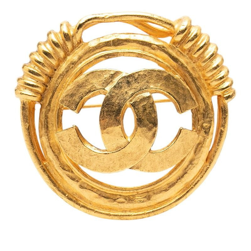 Chanel CC Logo Vintage Gold Plated