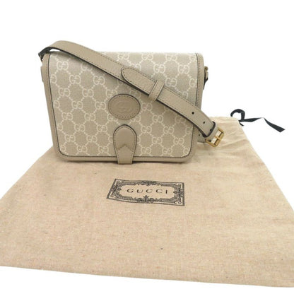 Gucci Interlocking G 671620 GG Supreme Canvas Beige Shoulder Bag 1188 Gucci