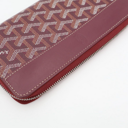 Goyard Matignon APM ZIP GM Men'swomen's Leather Coated Canvas Long Wallet
