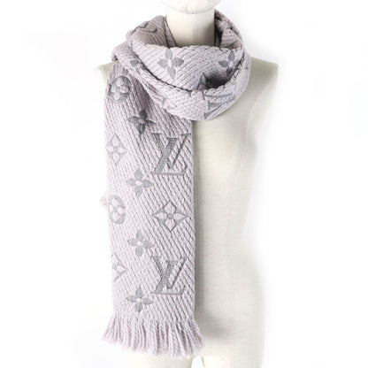 Louis Vuitton 2019 M74742 Echarpe Logomania Wool Silk Fringe Scarf Gripe Lou