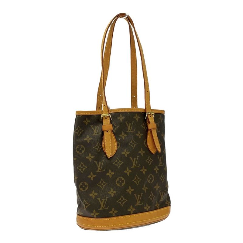 Louis Vuitton M42238 Monogram PVC Petit Bucket PM Brown 386879 Shoulder