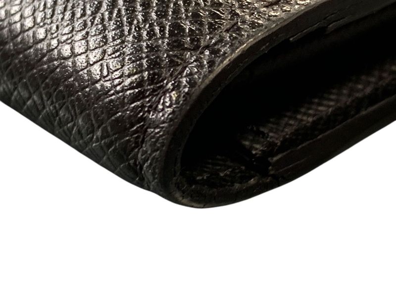 2577 Louis Vuitton Portefeuille Brazza Long Wallet M32572 Taiga Ardoise Black