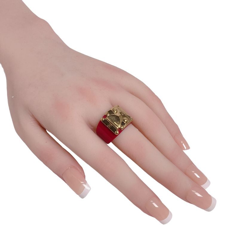 Louis Vuitton L Size Plastic X GP Ring / Ring Louis Vuitton Red