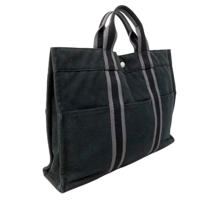 Hermes Tote Fourre Tout MM Canvas Black Silver — view 2