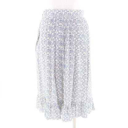Celine Silk Hedi Slimane Era Floral Print Knee Length Light Blue Off White 38 — view 4