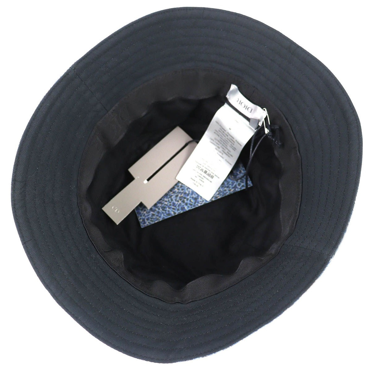 Dior Parley Homme Leopard Pattern Bucket Hat Blue M Large Recommended — view 5